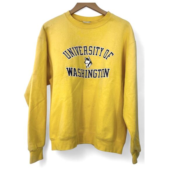 VINTAGE Champion University Of Washington Huskies Seattle Crewneck Sweatshirt L - Picture 1 of 6